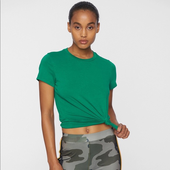 Pam & Gela Tops - NWT Pam & Gels Basic Crew Green T-Shirt (XS)
